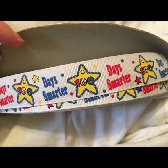 5/$20 grosgrain Ribbon 7/8” 5 yard 100 days smart - Picture 8 of 10